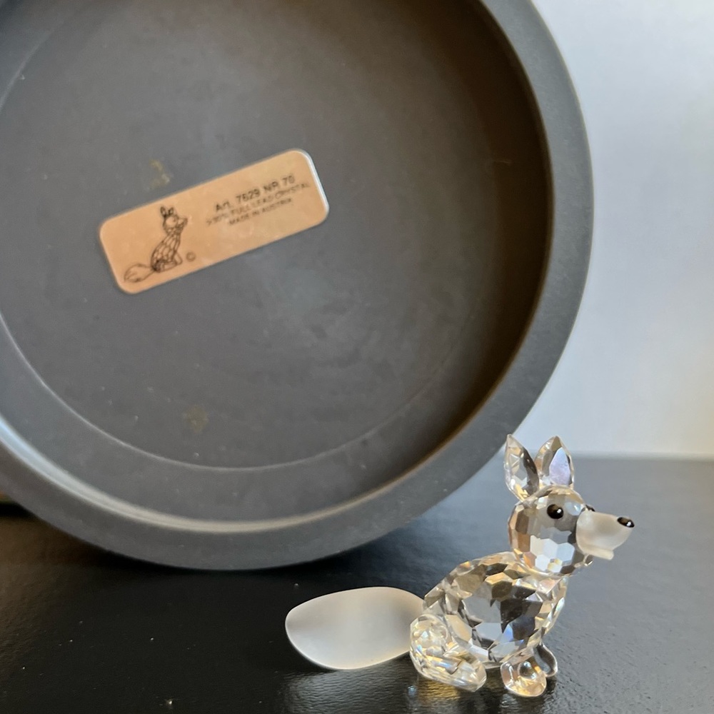 Swarovski Crystal Sitting Fox